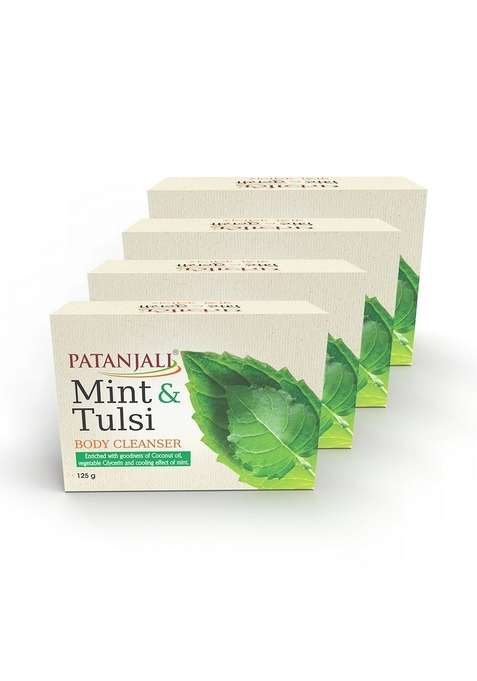 Patanjali Mint Tulsi Body Cleanser-125g B3g1 Free 13.23 oz (375 GM)