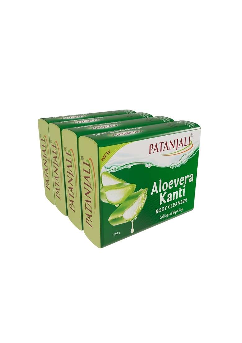 Patanjali Aloevera Kanti Body Cleanser-150 G X 4 N 21.17 oz (600 GM) - Indya