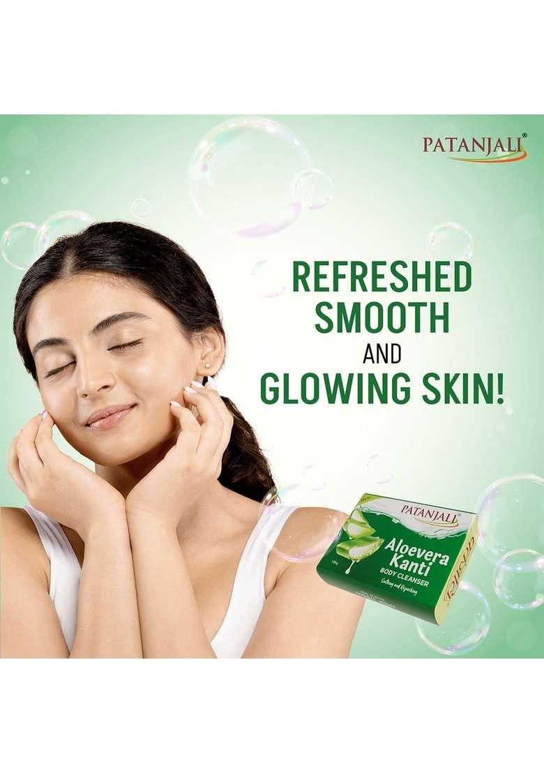 Patanjali Aloevera Kanti Body Cleanser-150 G X 4 N 21.17 oz (600 GM) - Indya