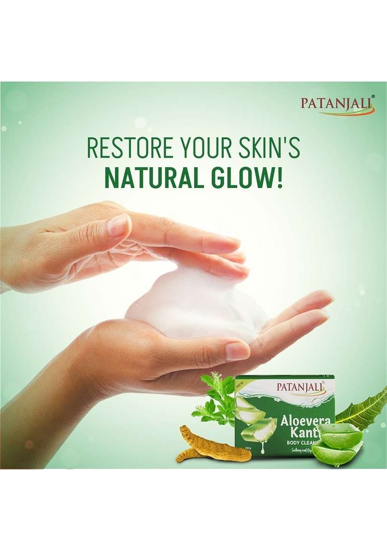 Patanjali Aloevera Kanti Body Cleanser-150 G X 4 N 21.17 oz (600 GM) - Indya