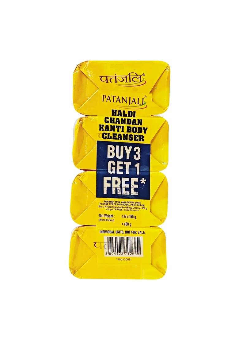 Patanjali Haldi Chandan Knti Body Cleanser 150g B3g1 21.17 oz (600 GM) - Indya