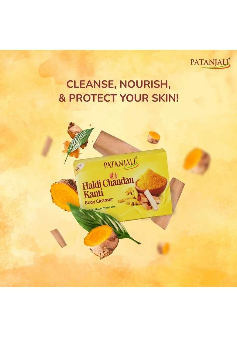 Patanjali Haldi Chandan Kanti Body Cleanser 2.65 oz (75 GM) - Indya