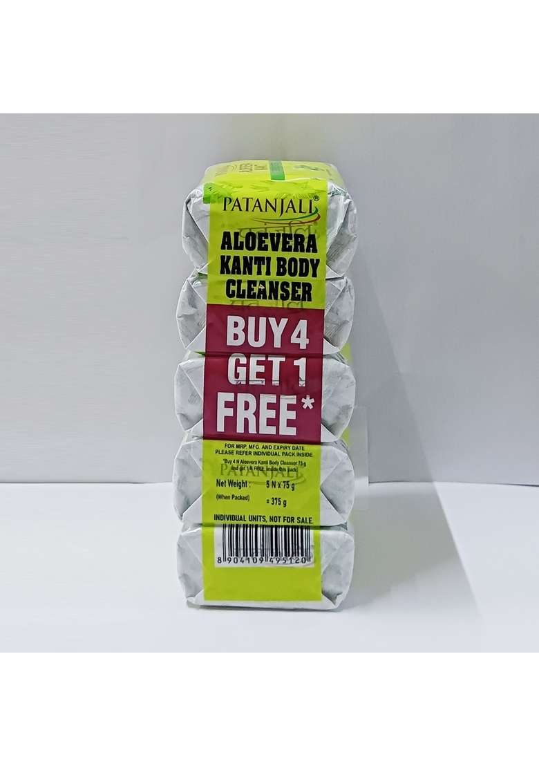 Patanjali Aloevera Kanti Body Cleanser 75 G (B4 G1 Free) 10.59 oz (300 GM) - Indya