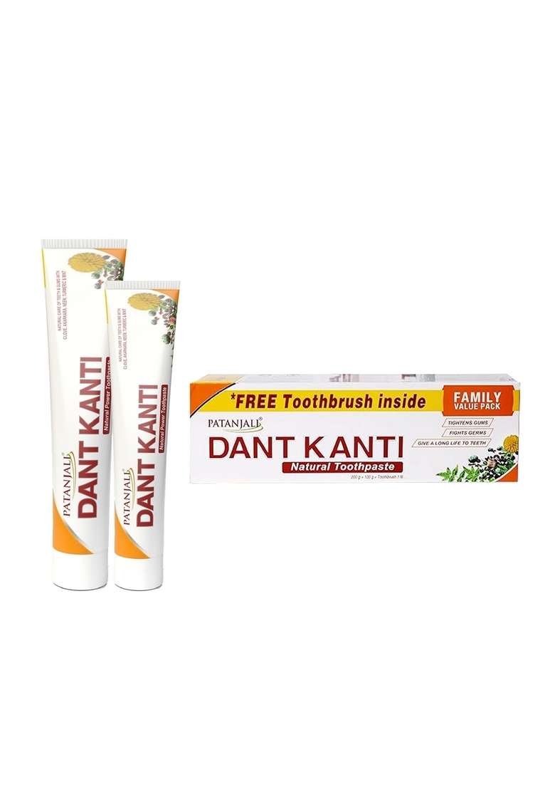 Patanjali Dant Kanti Natural Family Value Pack 10.59 oz (300 GM) - Indya
