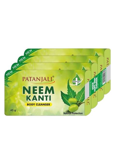 Patanjali Neem Kanti Body Cleanser (4x1) 45 Gm 6.35 oz (180 GM)