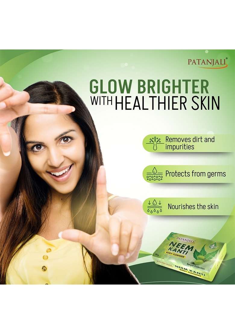 Patanjali Neem Kanti Body Cleanser - Pack of 4 6.35 oz (180 GM) - Indya