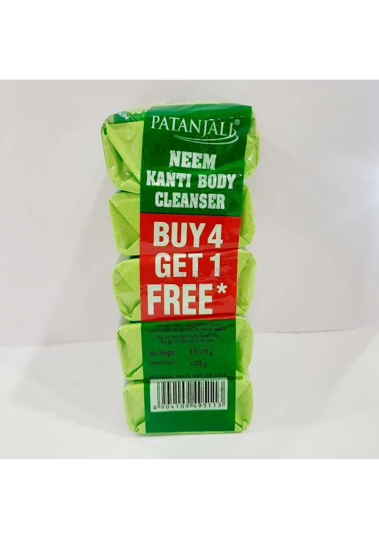 Patanjali Neem Kanti Body Cleanser (B4 G1 Free) 10.59 oz (300 GM) - Indya