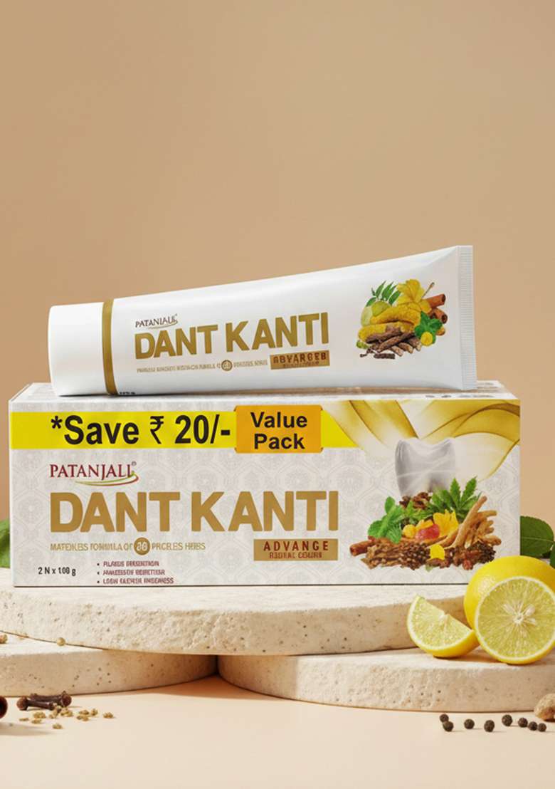 Patanjali Dant Kanti Dental Cream (Advance) 2x100-g 7.06 oz (200 GM) - Indya