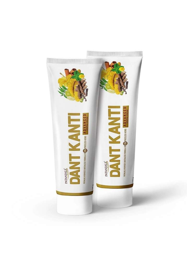 Patanjali Dant Kanti Dental Cream (Advance) 2x100-g 7.06 oz (200 GM) - Indya
