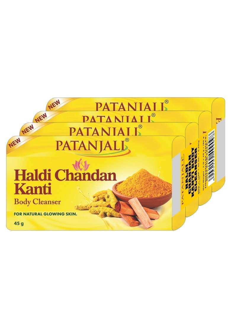 Patanjali Haldi Chandan Kanti Body Cleanser - Pack of 4 6.35 oz (180 GM) - Indya