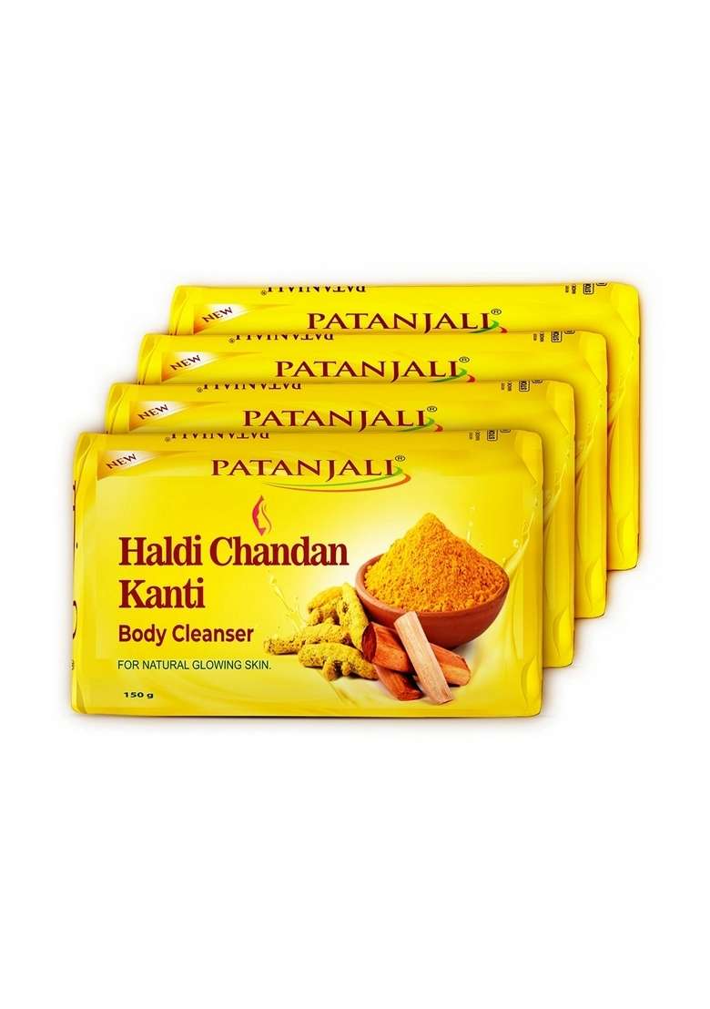 Patanjali Haldi Chandan Kanti Body Cleanser 150 G x 4 N 21.17 oz (600 GM) - Indya