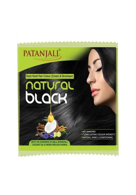 Patanjali Kesh Kanti Hair Colour (Cream & Developer) - Natural Black 1.41 oz (40 GM)
