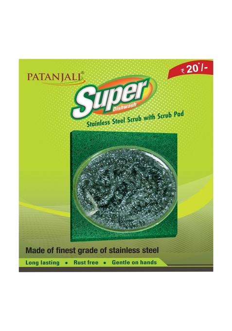 Patanjali Super Steel Scrub With Scrub Pad 0.53 oz (15 GM)