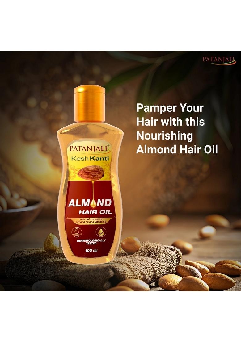 Patanjali Almond Hair Oil 3.38 oz (100 ML)