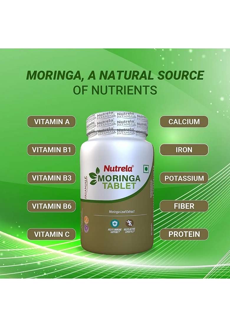 Patanjali Nutrela Moringa Tablets 1.06 oz (30 GM) - Indya