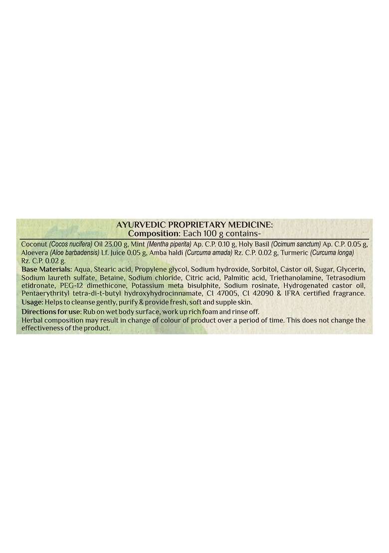 Patanjali Mint Tulsi Body Cleanser 4.41 oz (125 GM) - Indya