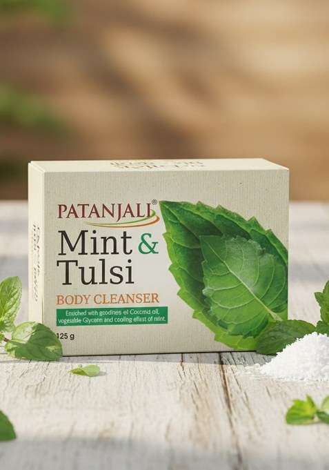Patanjali Mint Tulsi Body Cleanser 4.41 oz (125 GM)