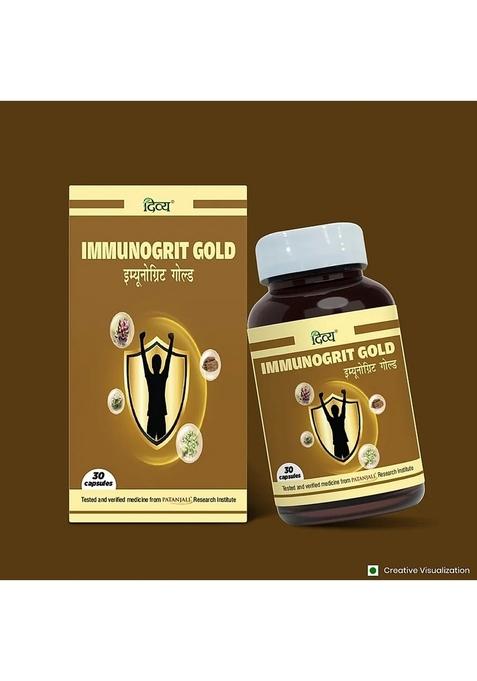 Patanjali Divya Immunogrit Gold Capsule 30 N 0.64 oz (18 GM)