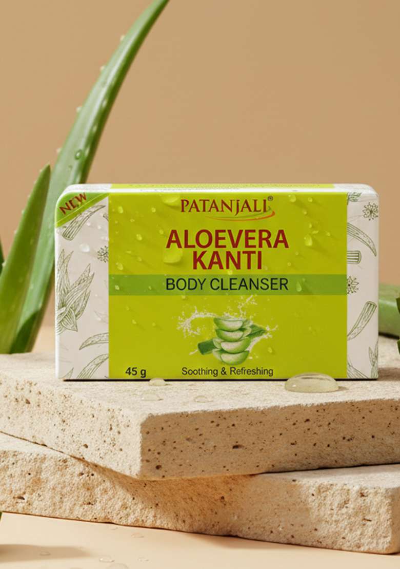 Patanjali Aloevera Kanti Body Cleanser (4x1)45 Gm 6.35 oz (180 GM) - Indya