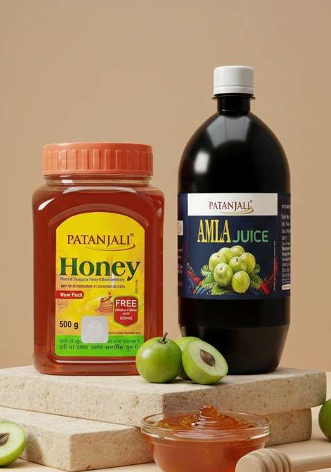 Patanjali Honey 500g - Free Amla Juice 500ml 17.64 oz (500 GM)