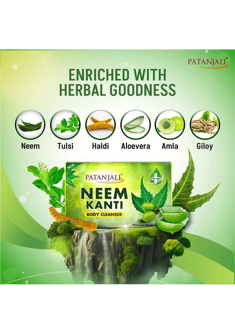 Patanjali Neem Kanti Body Cleanser 2.65 oz (75 GM) - Indya