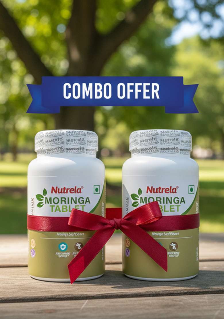 Patanjali Combo Pat. Nutrela Moringa Tablets (Pack Of 2) 2.12 oz (60 GM) - Indya