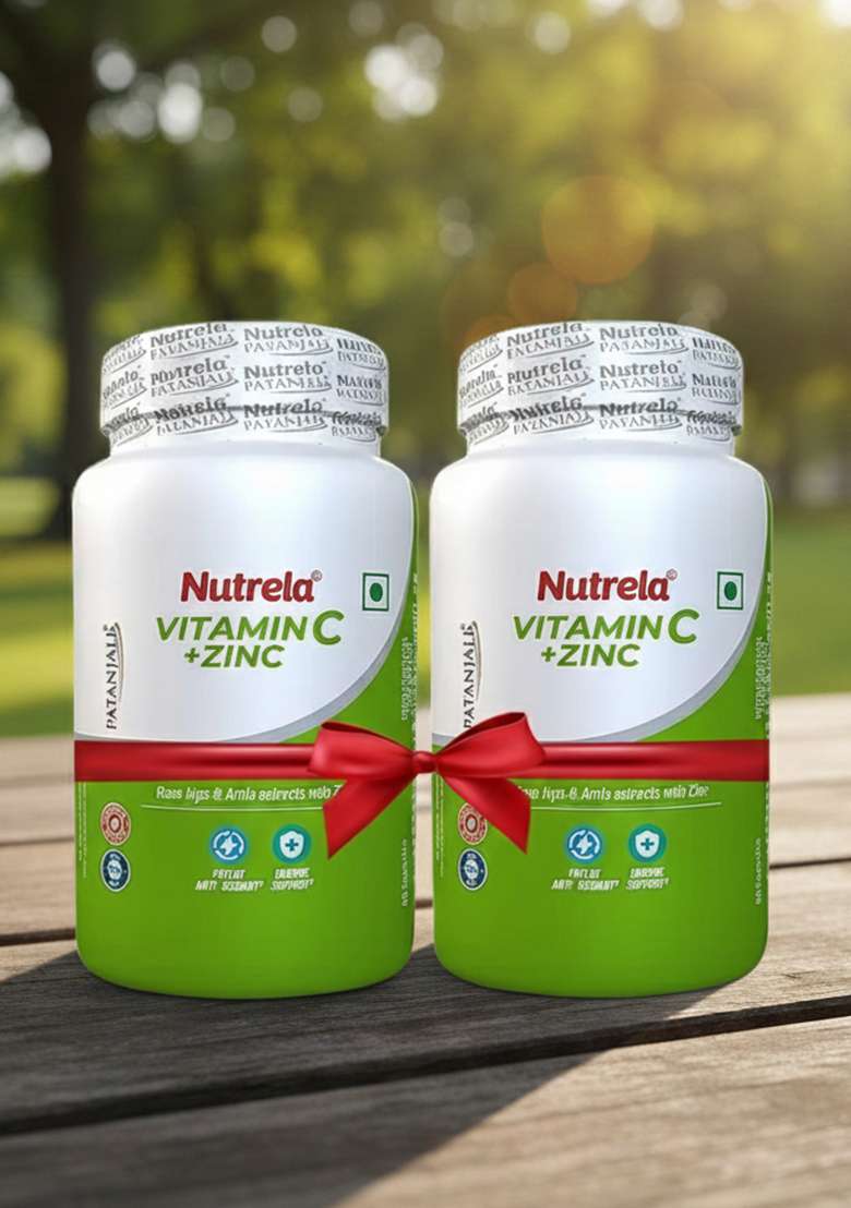 Patanjali Combo Patanjali Nutrela Vitamin C + Zink- (Pack Of 2) 2.75 oz (78 GM) - Indya