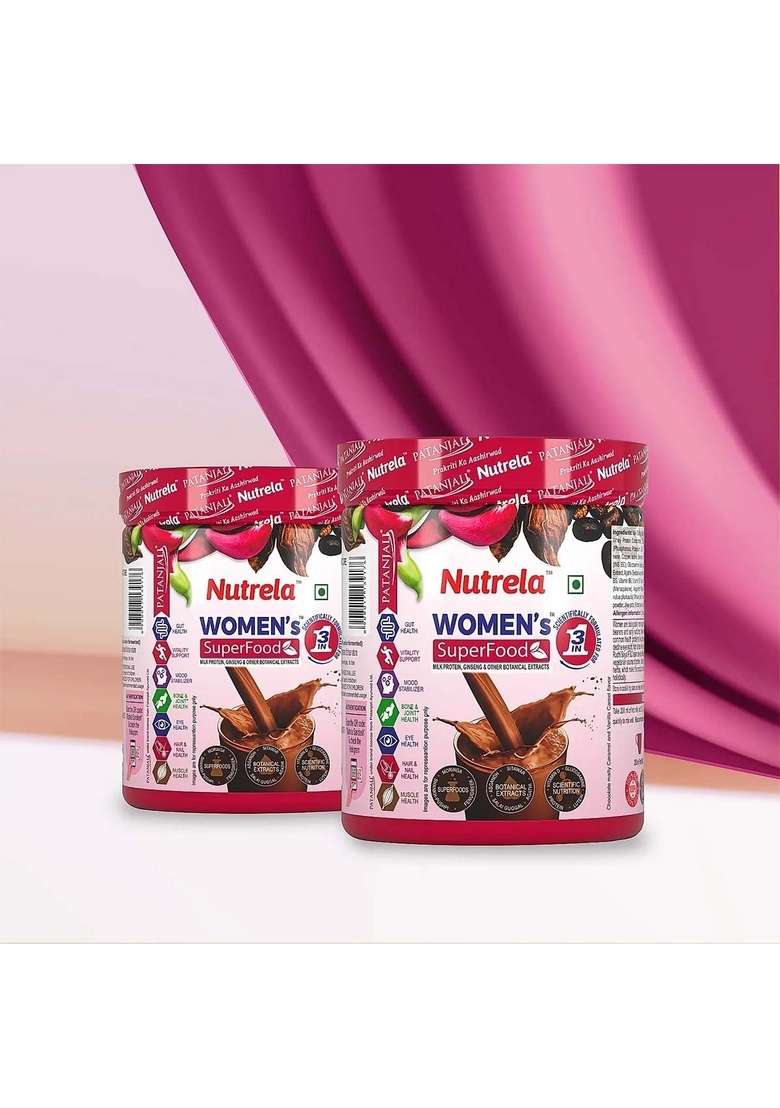 Patanjali Nutrela Women Superfood - Chocolate Flavor - 400g (pack of 2) 28.23 oz (800 GM) - Indya