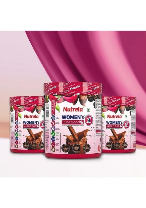 Patanjali Nutrela Women Superfood - Chocolate Flavor - 400g (pack of 3) 42.34 oz (1200 GM)