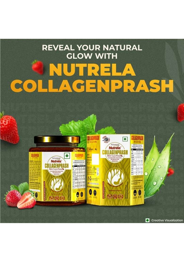 Patanjali CollagenPrash - Advanced Anti Ageing Formula for Men and Women - 400g (pack of 2) 28.23 oz (800 GM) - Indya
