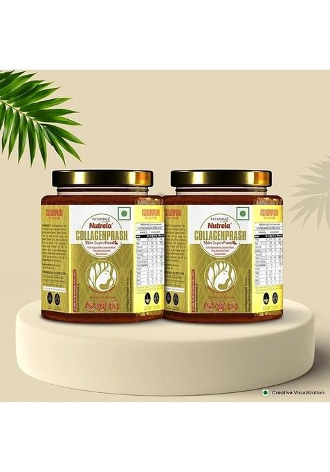 Patanjali CollagenPrash - Advanced Anti Ageing Formula for Men and Women - 400g (pack of 2) 28.23 oz (800 GM)