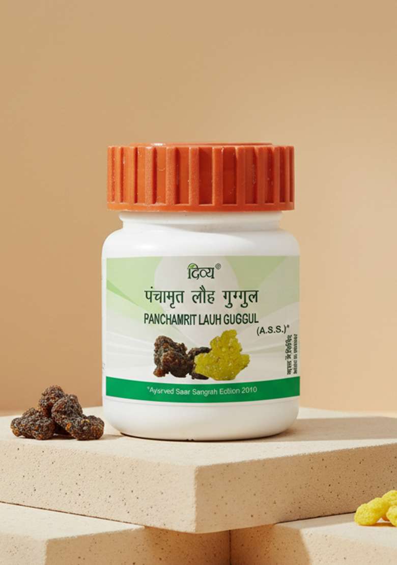 Patanjali Panchamrit Lauh Guggul 60 Tabs 0.71 oz (20 GM) - Indya