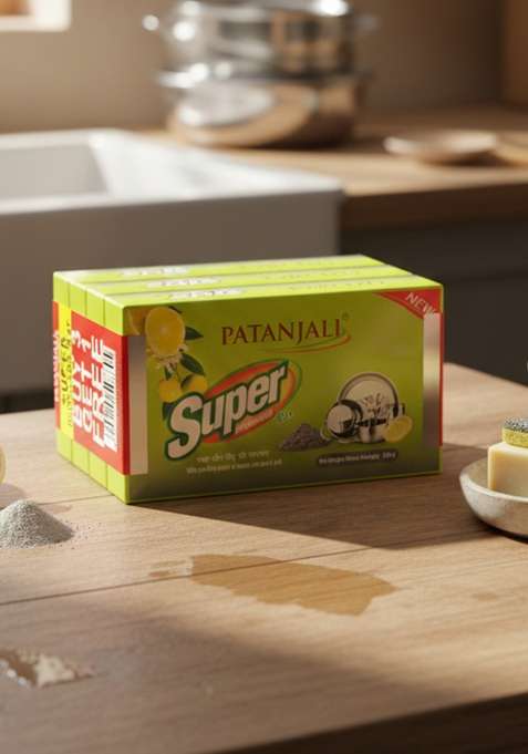 Patanjali Super Dish wash Bar-225 Gram B3G1 Free 31.76 oz (900 GM)