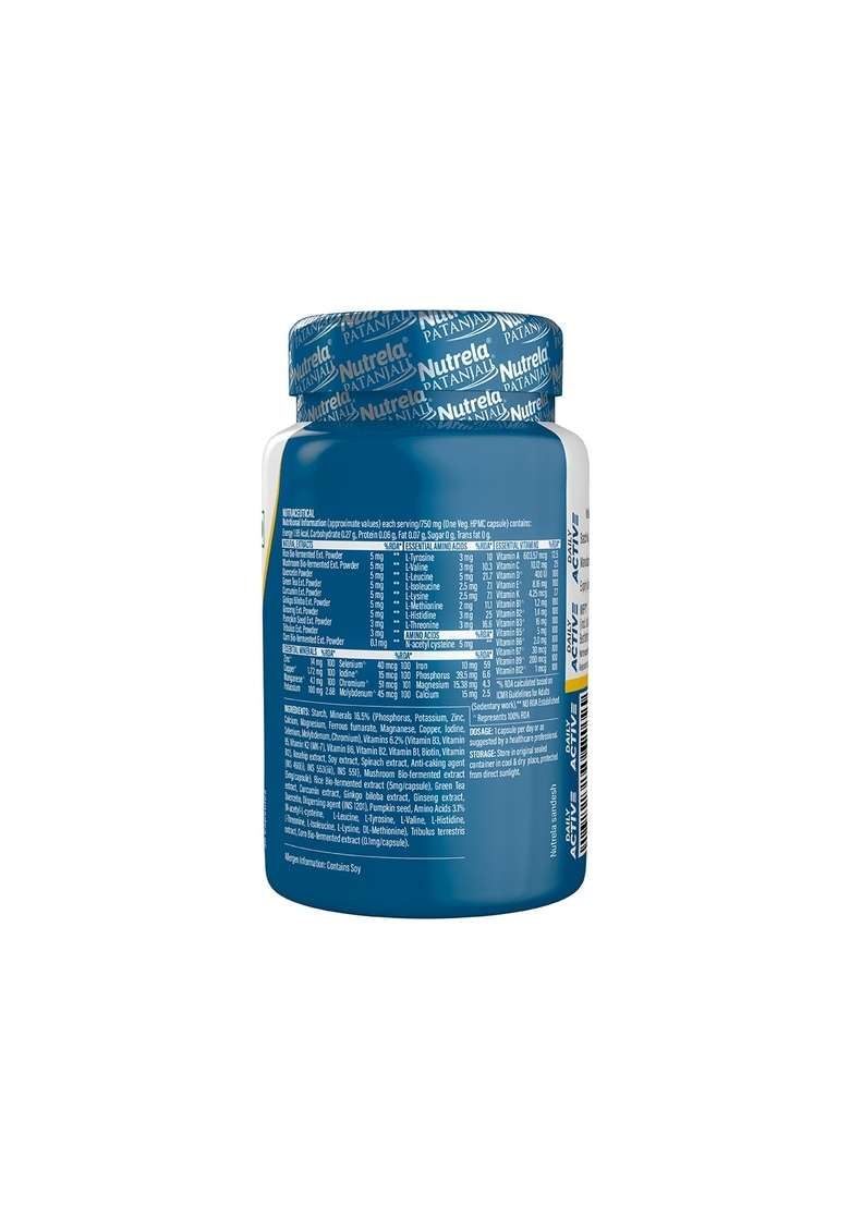 Patanjali Nutrela Daily Active Capsule 0.79 oz (22.5 GM) - Indya