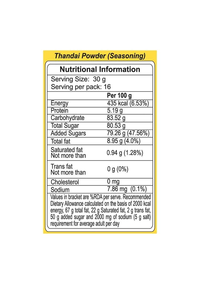 Patanjali Thandai Powder 17.64 oz (500 GM) - Indya