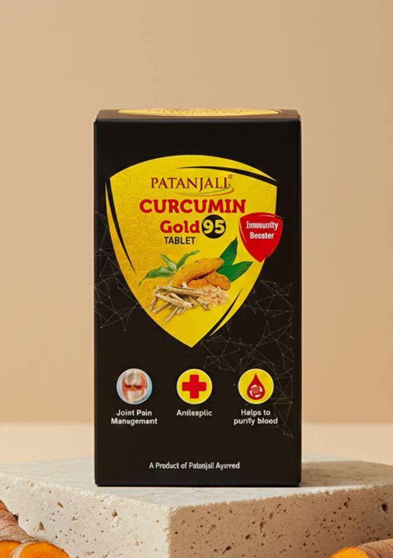 Patanjali Curcumin Gold 95 Tablet 1.16 oz (33 GM) - Indya
