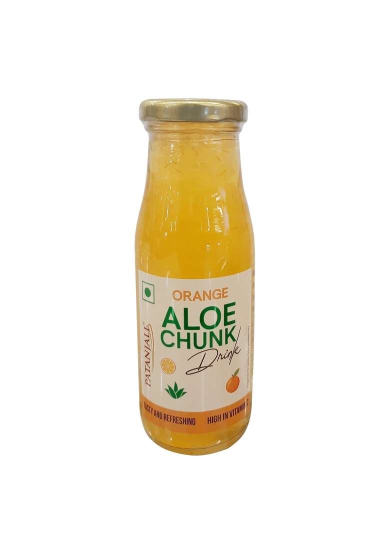 Patanjali Orange Aloe Chunk Drink 6.76 oz (200 ML) - Indya
