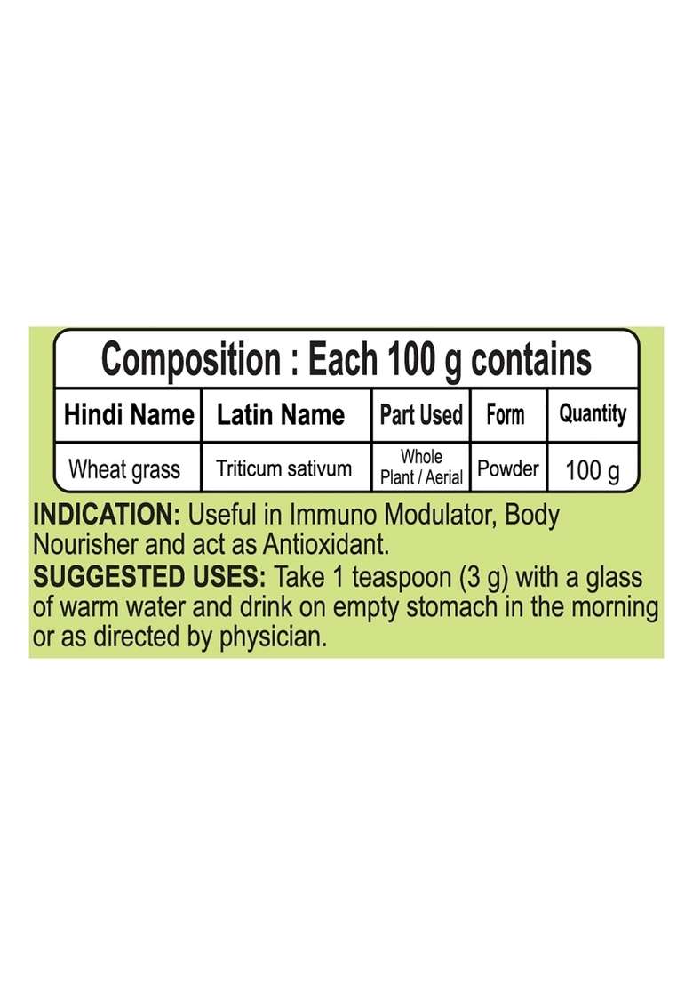 Patanjali Wheat Grass Powder 3.53 oz (100 GM) - Indya