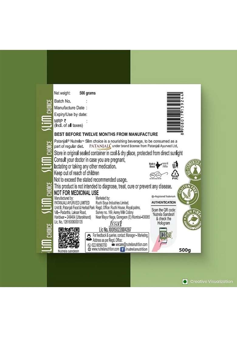 Patanjali Nutrela Slim Choice Powder 17.64 oz (500 GM) - Indya
