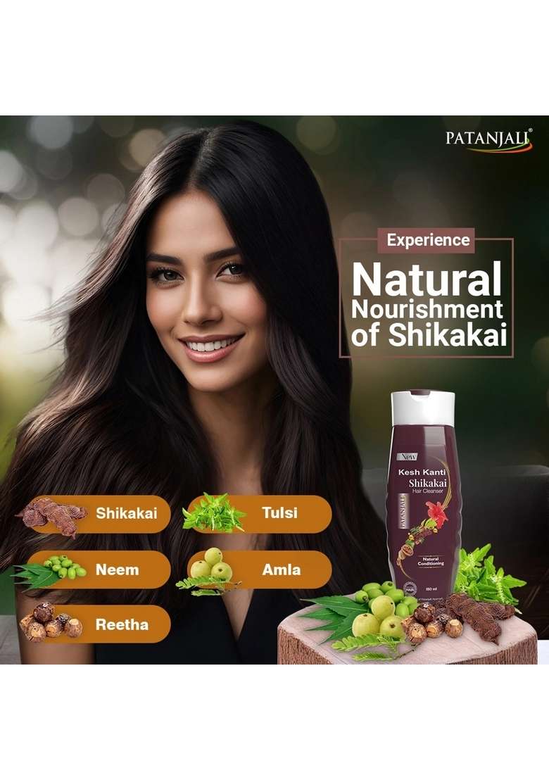 Patanjali Kesh Kanti Shikakai Hair Cleanser 6.09 oz (180 ML) - Indya
