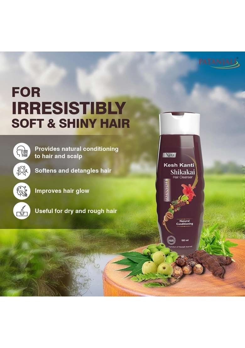 Patanjali Kesh Kanti Shikakai Hair Cleanser 6.09 oz (180 ML) - Indya
