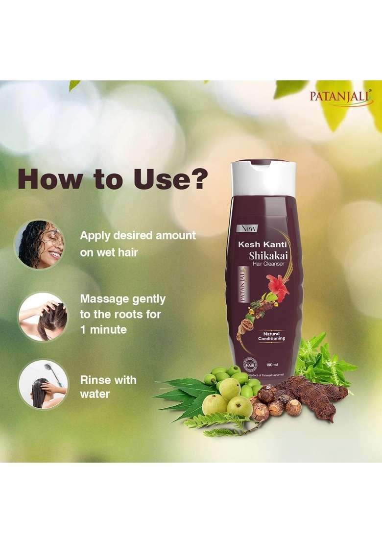 Patanjali Kesh Kanti Shikakai Hair Cleanser 6.09 oz (180 ML) - Indya