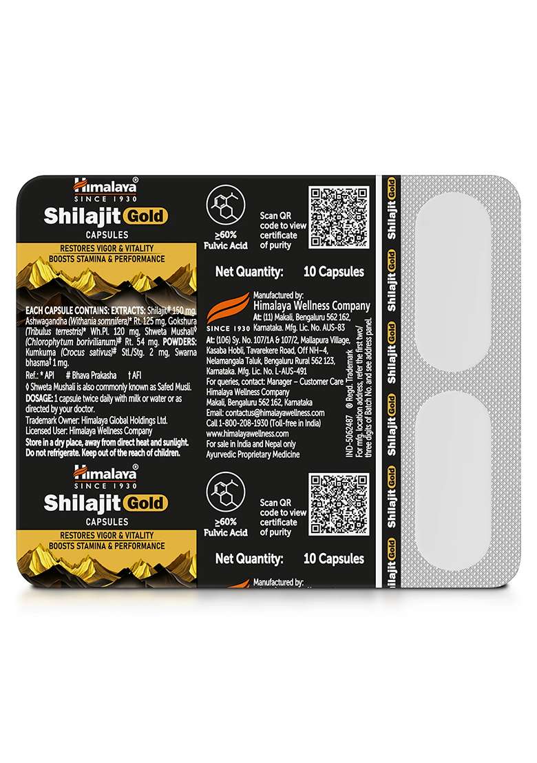 Himalaya Shilajit Gold Capsules - Indya
