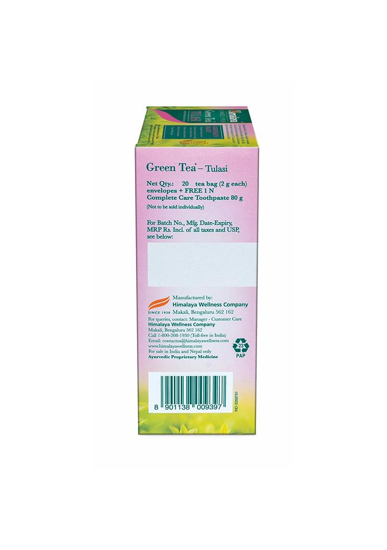 Himalaya Green Tea Tulasi 2G 20s + Complete Care Toothpaste 80G FREE OFFER PACK