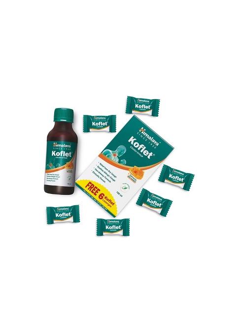 Himalayawellness KOFLET SYRUP 100 ML + 6 LOZENGES FREE