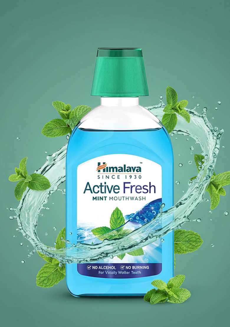Himalaya Active Fresh Mint Mouthwash - Indya