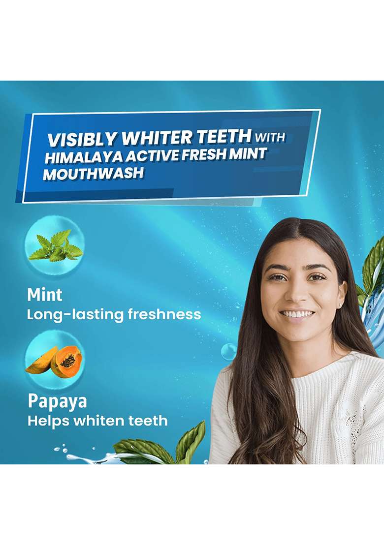 Himalaya Active Fresh Mint Mouthwash - Indya
