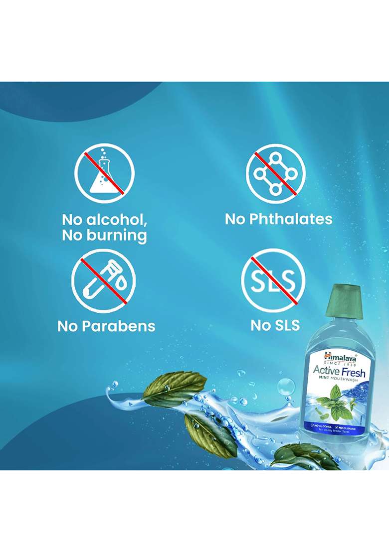 Himalaya Active Fresh Mint Mouthwash - Indya