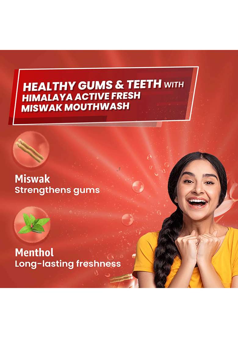 Himalaya Active Fresh Miswak Mouthwash - Indya