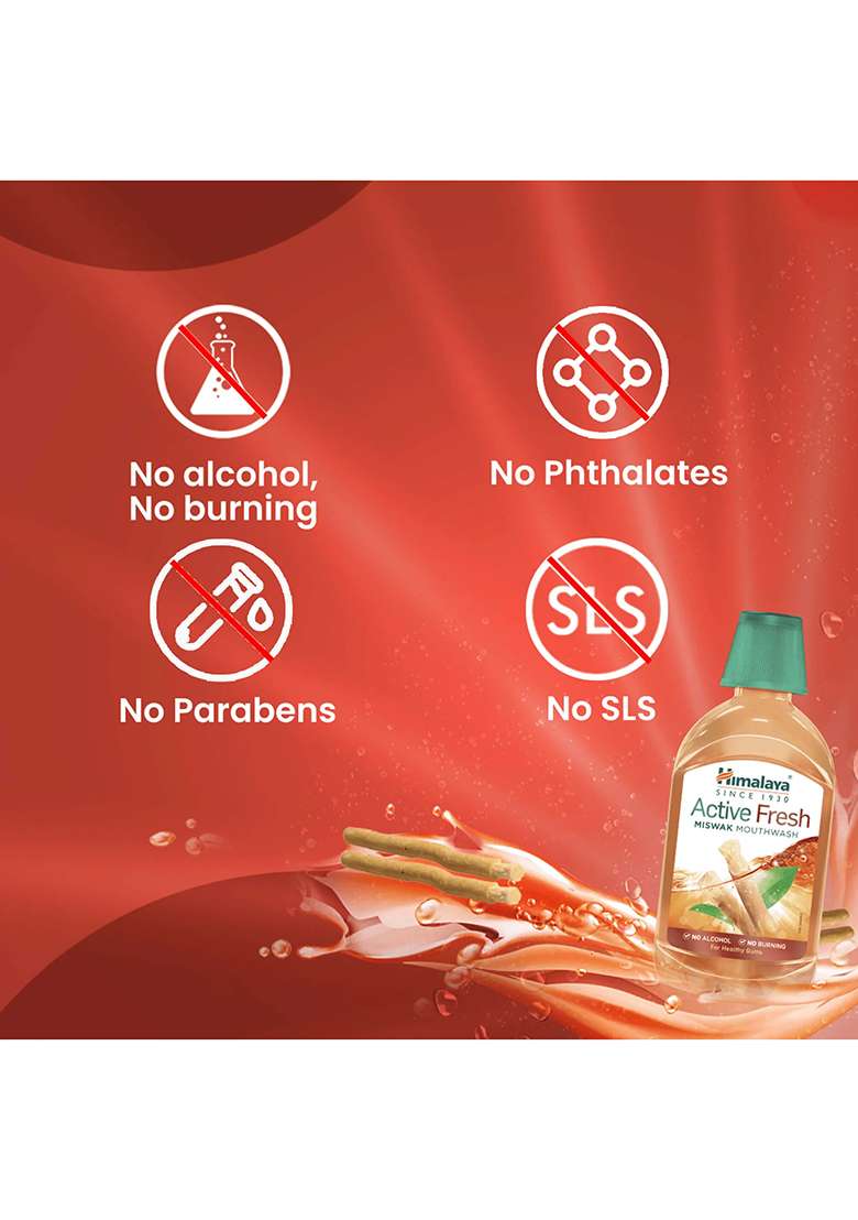 Himalaya Active Fresh Miswak Mouthwash - Indya
